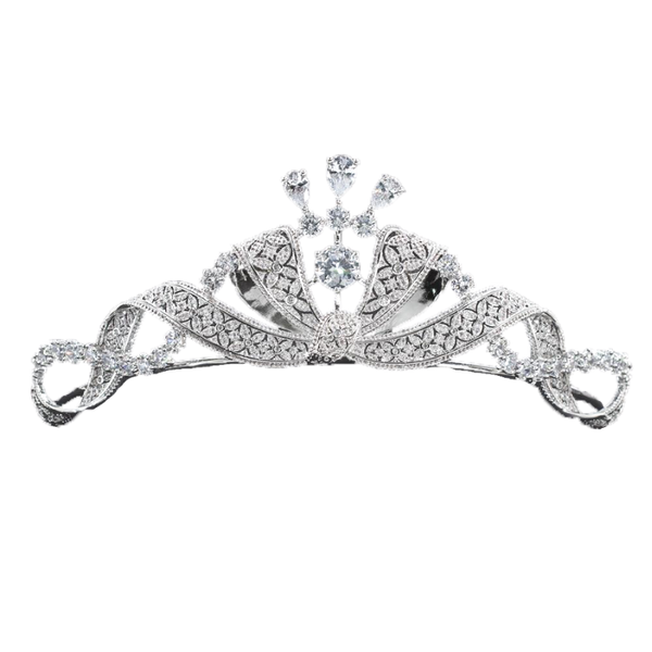 Belle Époque Bow Knot Diamond and Platinum Aigrette Tiara, Circa 1915 - The Royal Look For Less