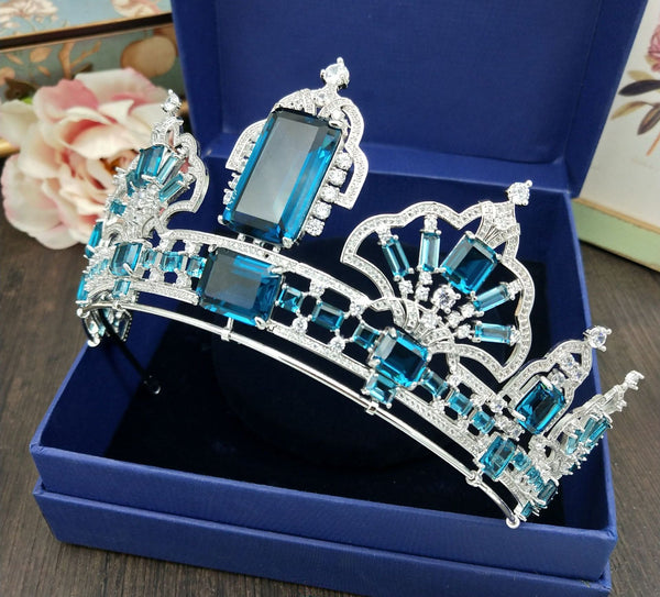 Brazilian Aquamarine Tiara Replica - The Royal Look For Less