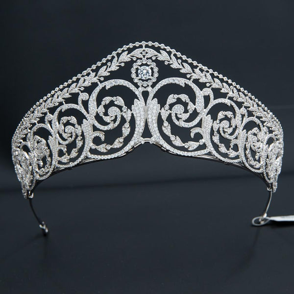 Diamond Scroll Wreath Tiara Replica - The Royal Look For Less
